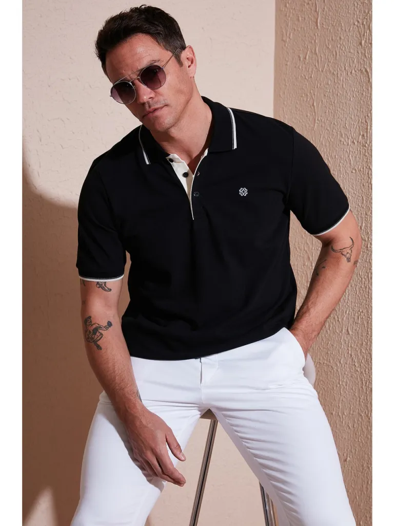 Buratti % 100 Pamuk Düğmeli Regular Fit Polo Yaka T Shirt Erkek POLO YAKA T SHİRT 5902118