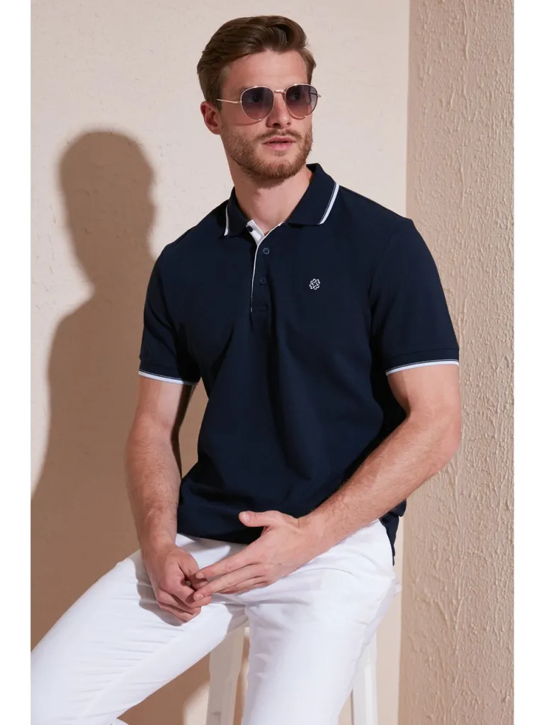 Buratti % 100 Pamuk Düğmeli Regular Fit Polo Yaka T Shirt Erkek POLO YAKA T SHİRT 5902118