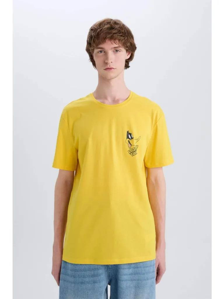 DeFacto %100 Pamuk Looney Tunes Regular Fit Bisiklet Yaka Kısa Kollu Tişört E4748AX25SP