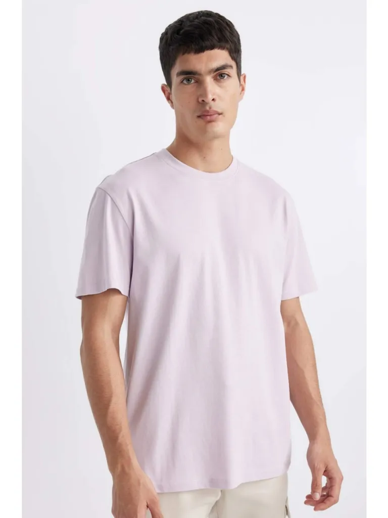 DeFacto %100 Pamuk New Regular Fit Bisiklet Yaka Basic Düz Kısa Kollu Tişört V7699AZ24SP