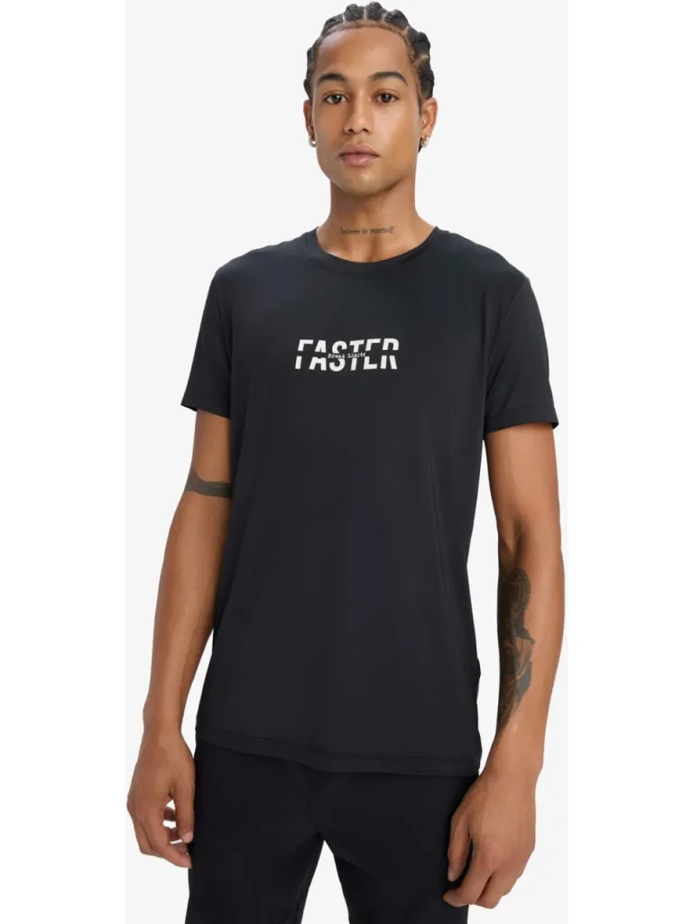 DeFacto Fit Esnek Kumaş Slim Fit Dar Kesim Bisiklet Yaka Baskılı Sporcu Kısa Kollu Tişört D7811AX25SP
