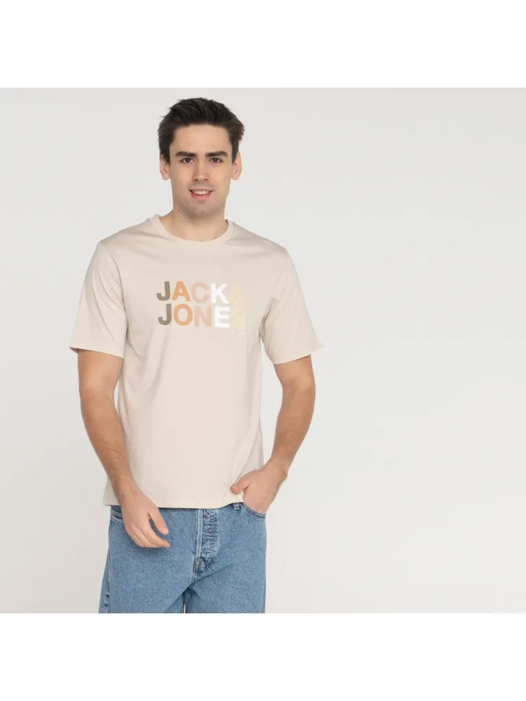 Jack & Jones Renk Geçisli Logo Baskili Tisört - Forest