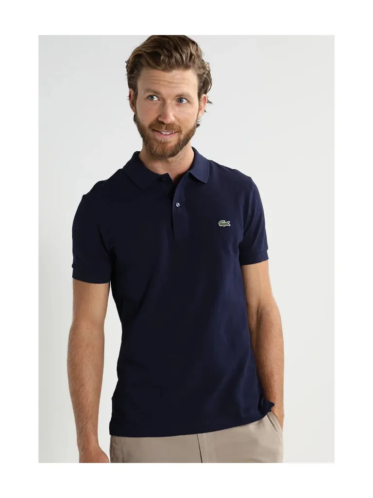 Lacoste Erkek Klasik Fit Lacivert Polo Yaka Tişört