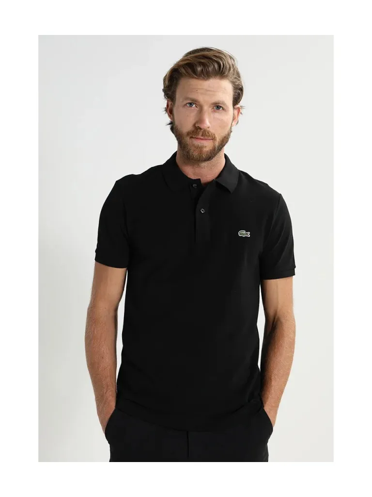 Lacoste Erkek Klasik Fit Siyah Polo Yaka Tişört
