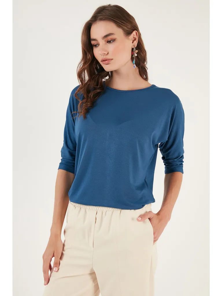 Lela Bisiklet Yaka Truvakar Kol Bluz Bayan BLUZ 5861416Y