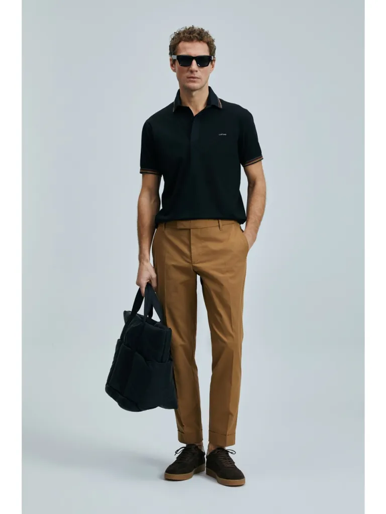 Lufian North Smart Erkek Polo Tişört Siyah