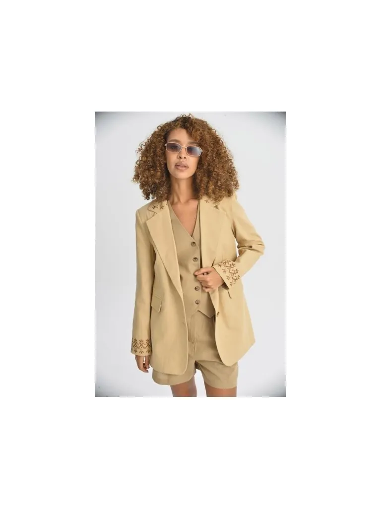 MÇ Plus Mç Plus Leomie Nakışlı Blazer Ceket 6106