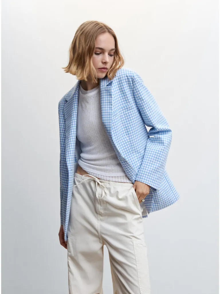 Mango Gingham Blazer