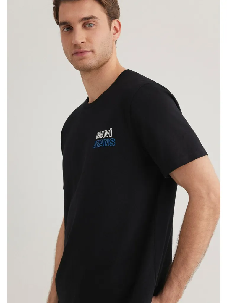 Mavi Mavi Jeans Baskılı Siyah Tişört 066841-900
