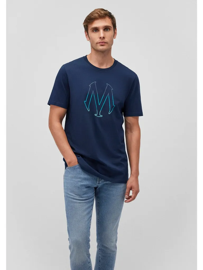 Mavi Mavi Logo Baskılı Lacivert Tişört 0610635-70490