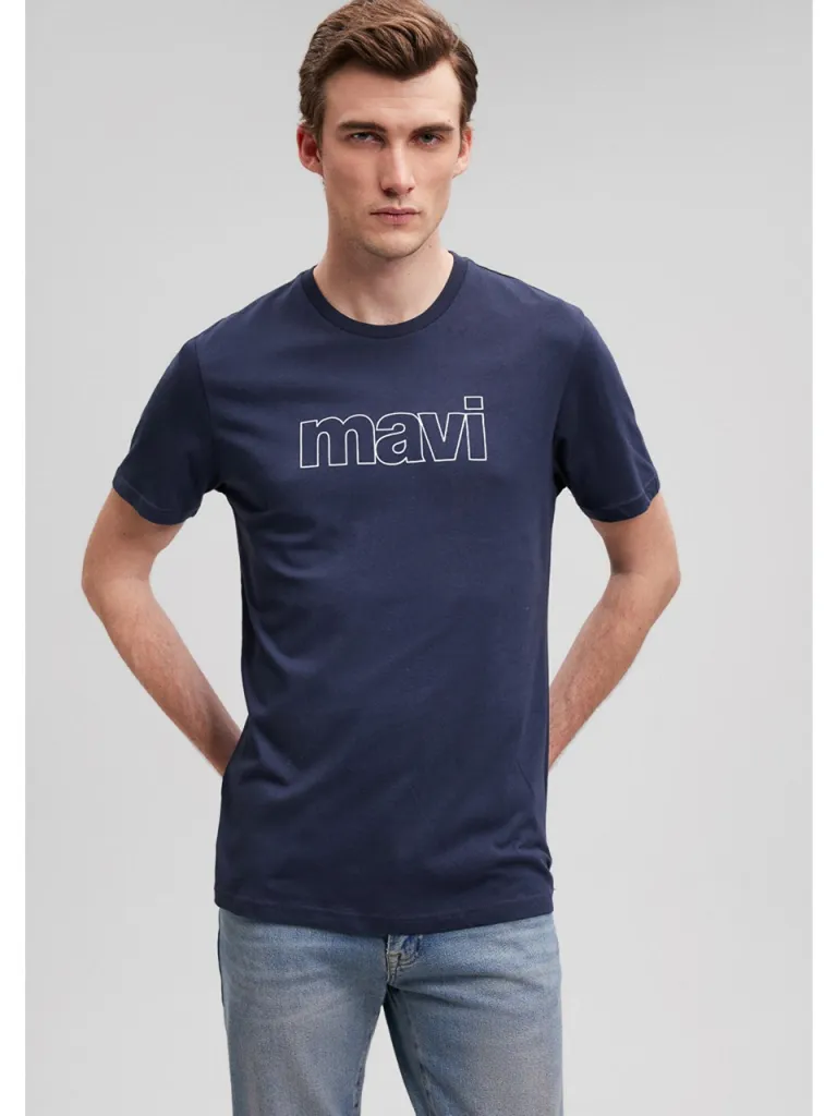 Mavi Mavi Logo Baskılı Lacivert Tişört 065781-28417