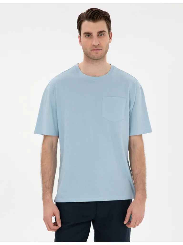 Pierre Cardin Erkek Açık Mavi Comfort Fit Basic Tişört 50306991-VR003