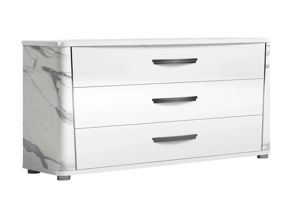 Anna 69" Wide 3 Drawer Dresser With Mirror