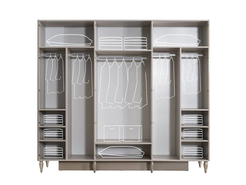 Cavalli 100" Wide 6 Door Wardrobe