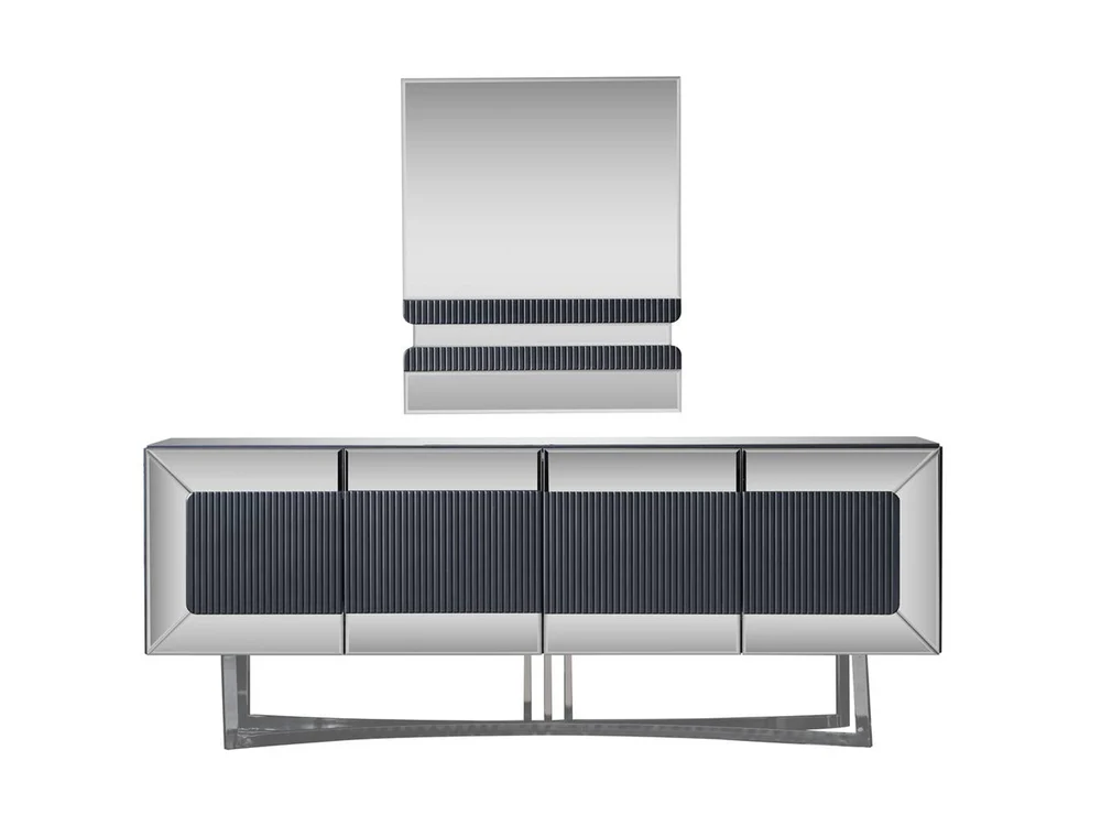 Leon 89" Wide Buffet With Mirror