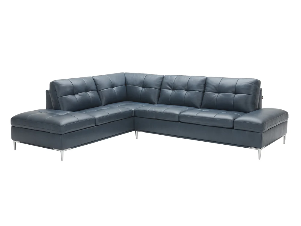 Leonardo 111" / 90" Wide Leather Sectional