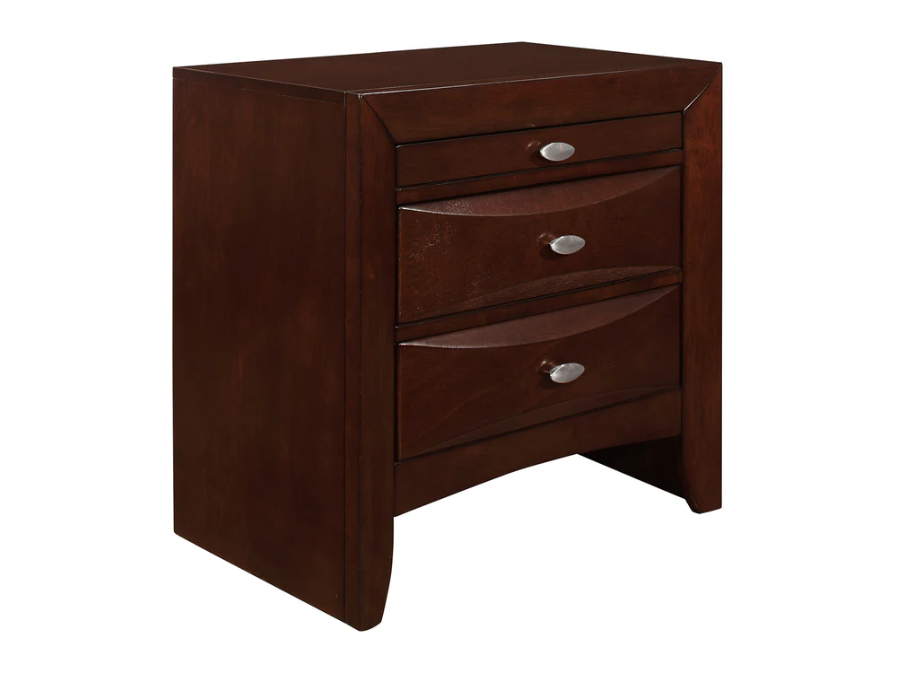 Linda Glo 25.5" Tall 2 Drawer Nightstand