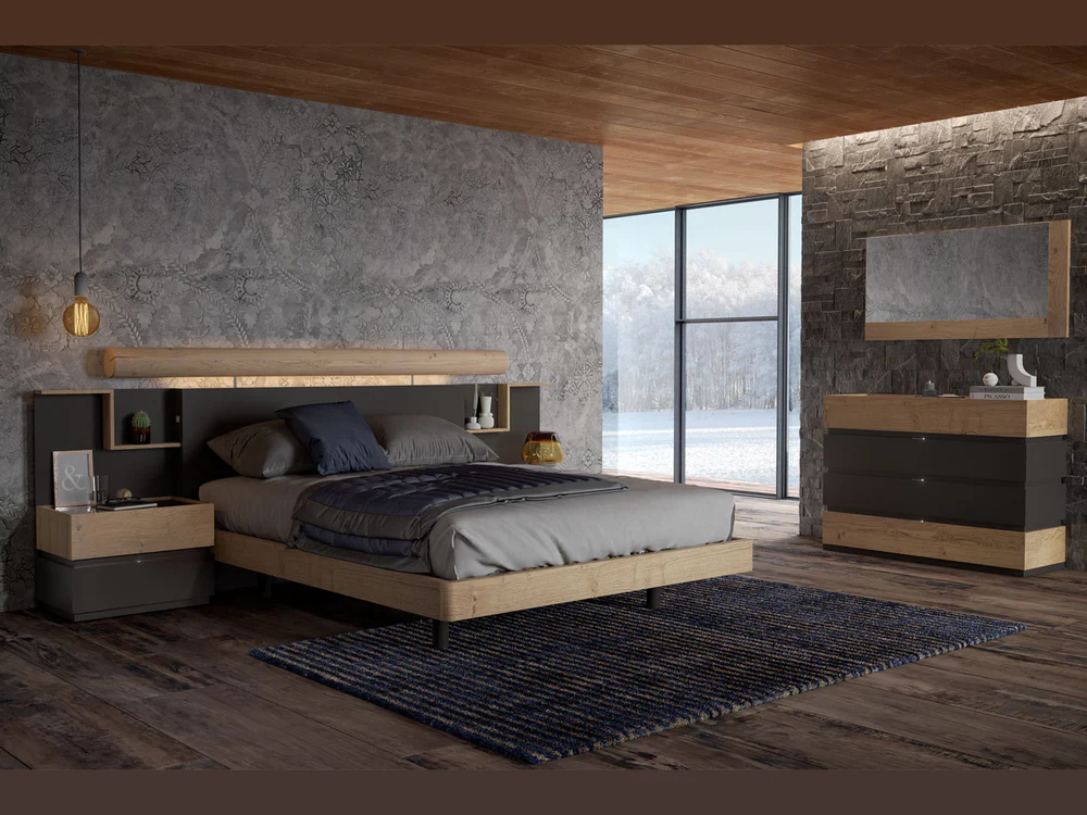 Maya Es 24.8" Wide 2 Drawer Nightstand